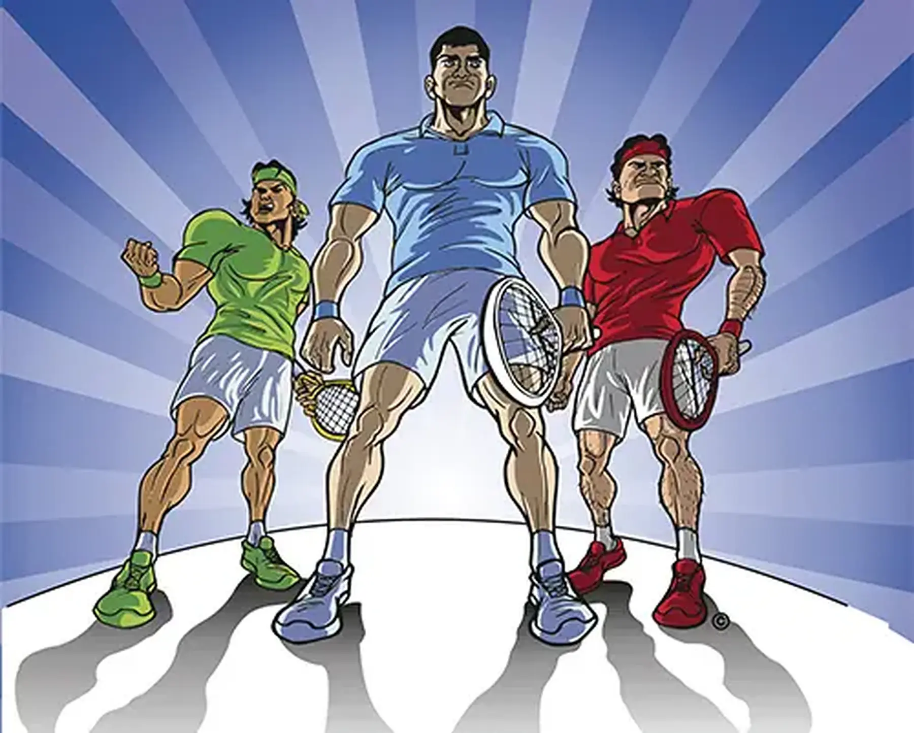 Illustrated Battlers character lineup in a unified sports-comic style