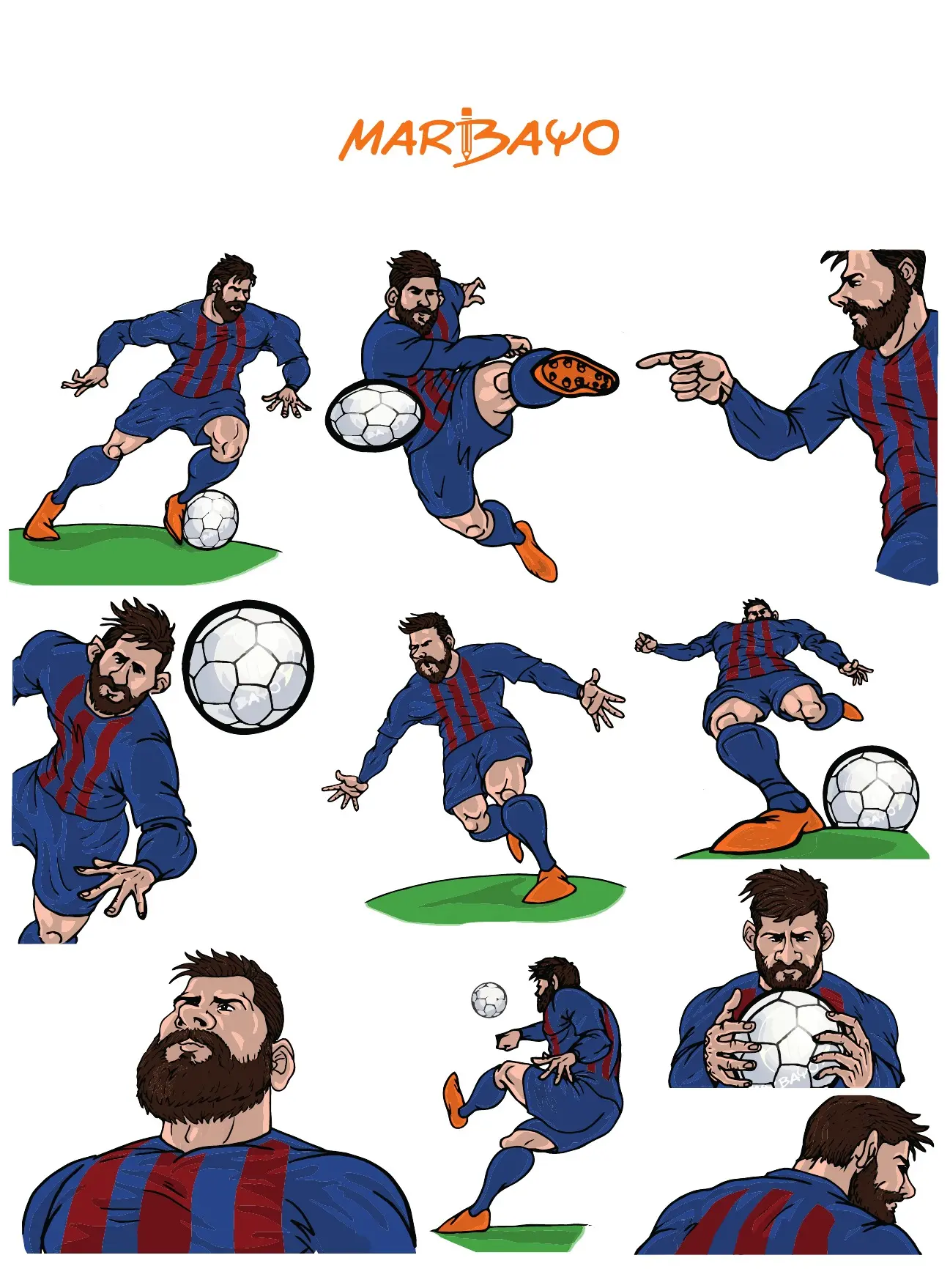 Complementary character sticker sheet