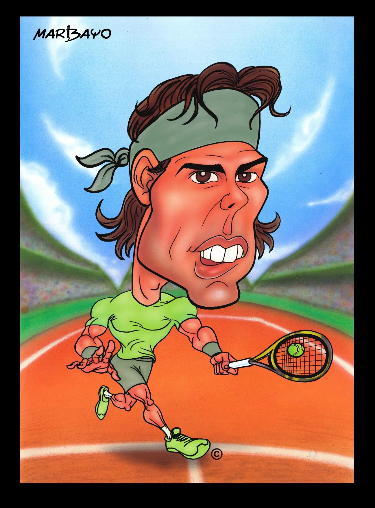Nadal-inspired character notebook cover